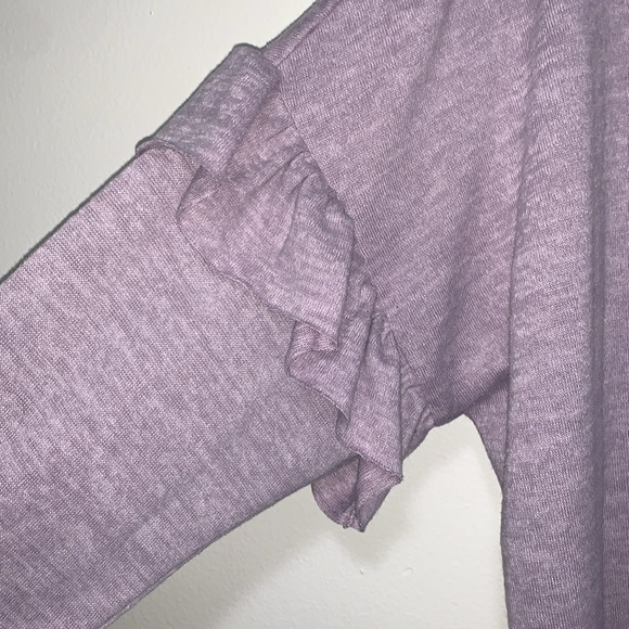 No Comment plus size woman 3X sweater shirt long sleeve lavender color - Picture 2 of 5